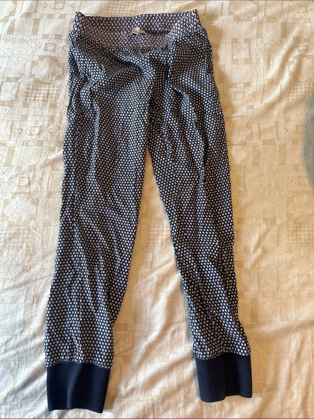 Stella McCartney Kids Navy and White Polka Dot Leggings